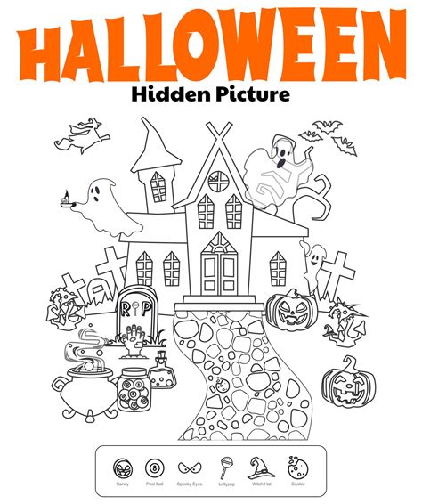 15 Best Halloween Hidden Picture Printable Printablee Com Halloween Hidden Pictures Printables - Halloween Hidden Pictures Printables
