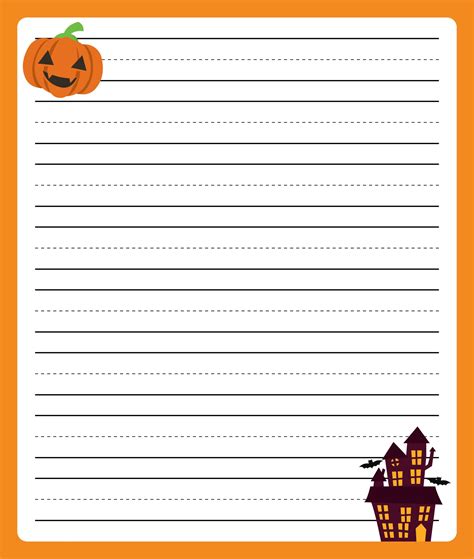 15 Best Printable Halloween Writing Templates Printablee Com Halloween Writing Template - Halloween Writing Template
