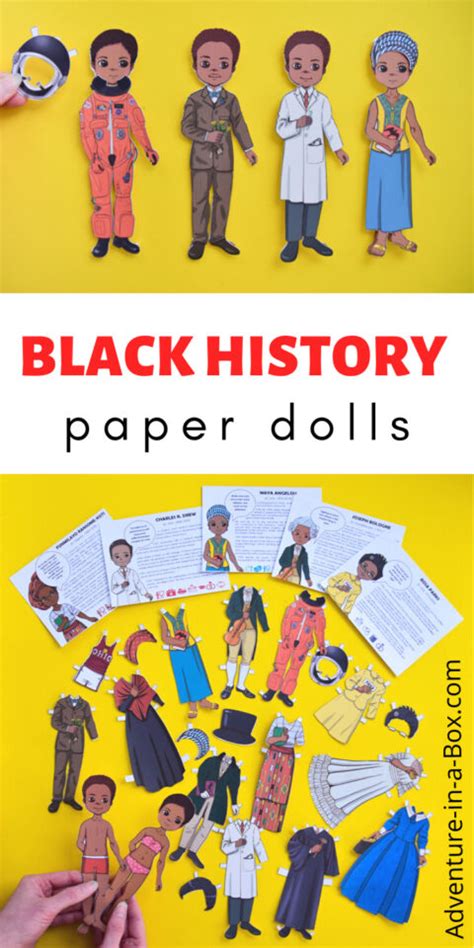 15 Black History Paper Dolls Adventure In A Paper Dolls Printable Black And White - Paper Dolls Printable Black And White