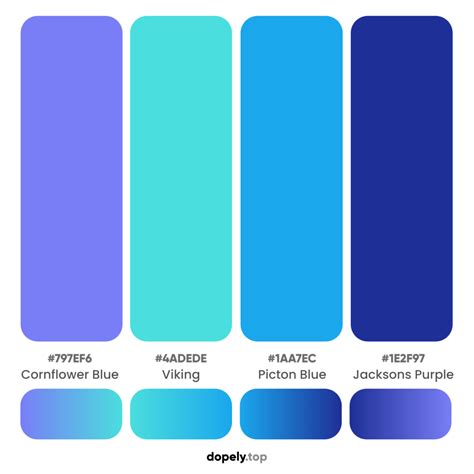 15 Blue Color Palette Inspirations With Names Hex Color Biru - Color Biru