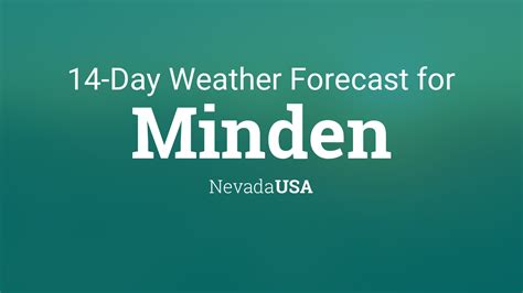  15-day ensemble forecast for Minden, Douglas, NV, US with daily high and daily low temperature, daily precipitation amount, and predictability estimate. 