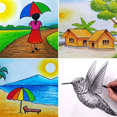 15 Easy Summer Drawing Ideas How To Draw Drawing Of Summer Season With Colour - Drawing Of Summer Season With Colour