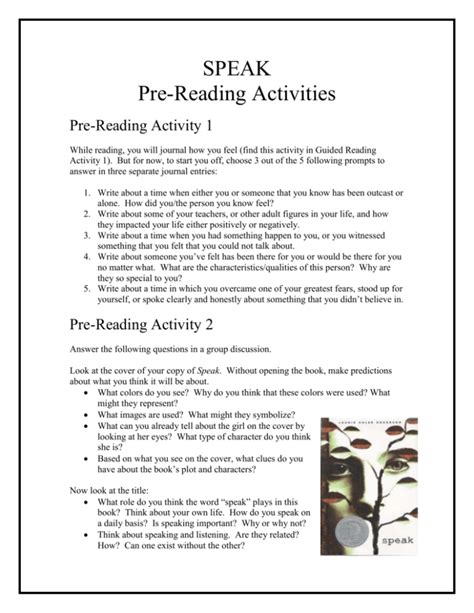 15 Examples Of Pre Reading Activities Englishpost Org Pre Writing Activities For Middle School - Pre Writing Activities For Middle School