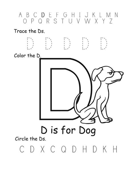 15 Free Letter D Worksheets For Kids Easy Letter D Worksheets Preschool - Letter D Worksheets Preschool