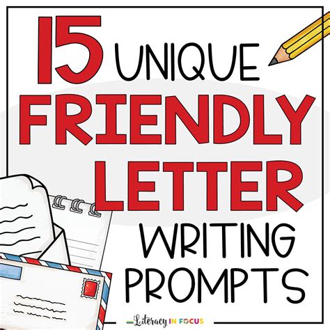 15 Friendly Letter Writing Prompts For Kids Literacy Letter Writing Activities - Letter Writing Activities