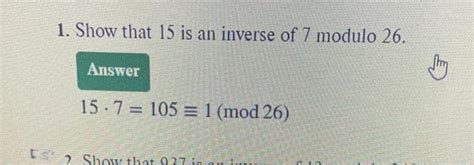 15 is an inverse of 7 modulo 25.  Generate polished PDFs and share concise,...