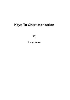 15 Keys To Characterization Student Work Theatre Arts 1 And 2