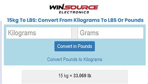 15 Kg Lbs