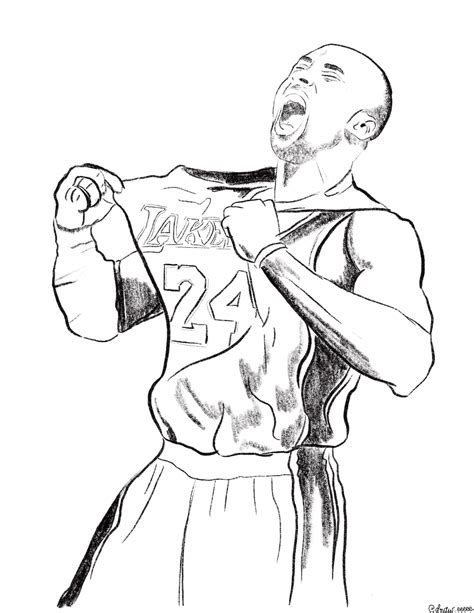 15 Kobe Bryant Coloring Pages Free Pdf Printables Basketball Player Coloring Page - Basketball Player Coloring Page