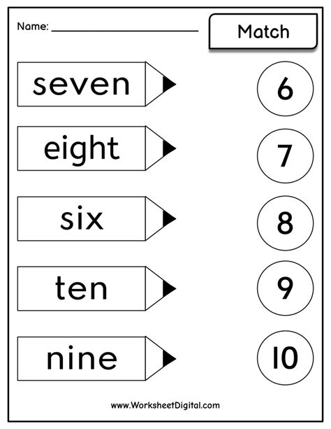 15 Matching Numbers To Words Worksheet Free Printable Matching Numbers To Words - Matching Numbers To Words