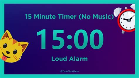 15 minute timer no music. 15 minute timer. Rock&Roll. Follow Like Favorite Share. Add to Playlist. Report. last year; 15 minute timer. Show less. Recommended. 2:38. I. Up next. 5 minute countdown timer with music 5 minute timer with music for kids 5 minute relaxation music. Nature Meditation. 10:00. 10 minute timer with no music Modern theme- … 