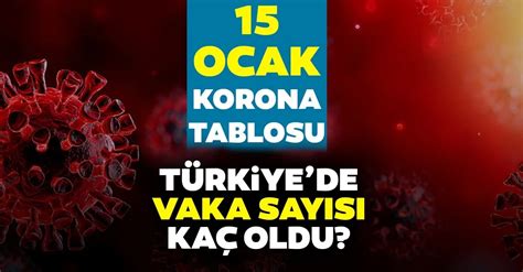 15 ocak korona tablosu 