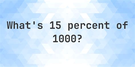 15 Percent 1000
