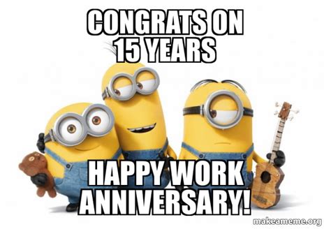 15 year work anniversary meme. Browse 6,460 authentic happy work anniversary stock photos, high-res images, and pictures, or explore additional happy work anniversary text or happy work anniversary vector stock images to find the right photo at the right size and resolution for your project. happy work anniversary text. 