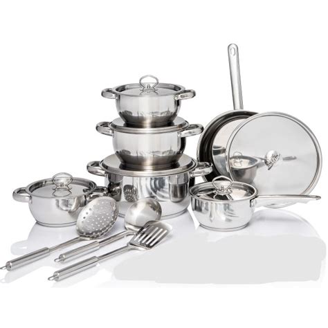 15-Piece Stainless Steel Cookware Set Pots & Pans Aluminum …