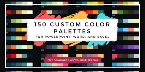 150 Custom Color Palettes For Microsoft Powerpoint Word And Excel