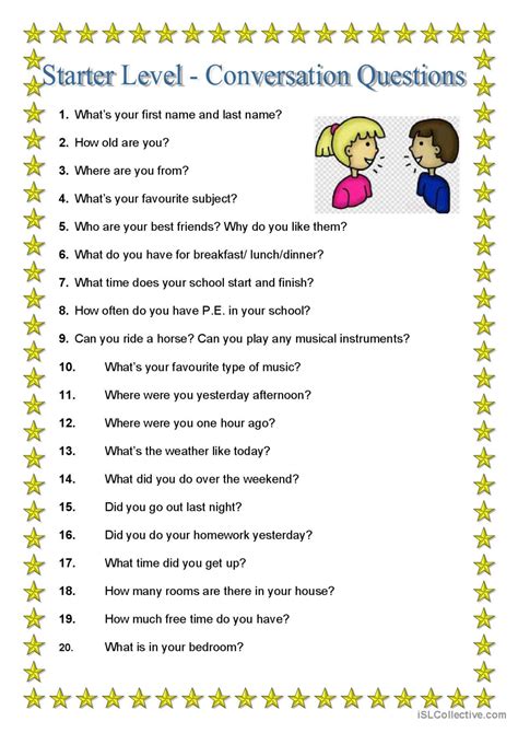 150 Esl Conversation Starters And Questions The Essential Conversational English Worksheet - Conversational English Worksheet