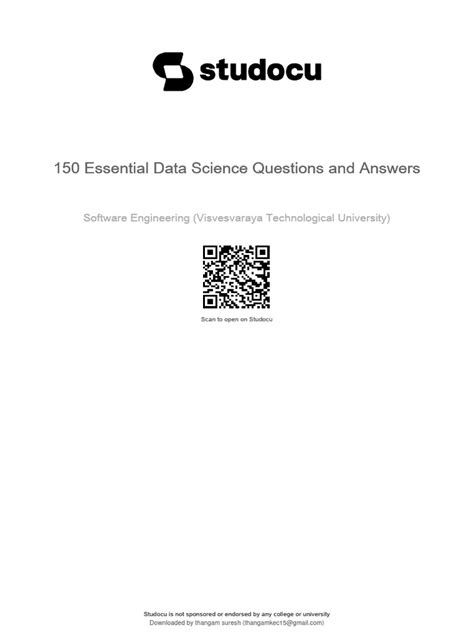 150 Essential Data Science Questions And Answers 2