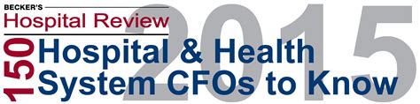 150 hospital and health system CFOs to know 2015