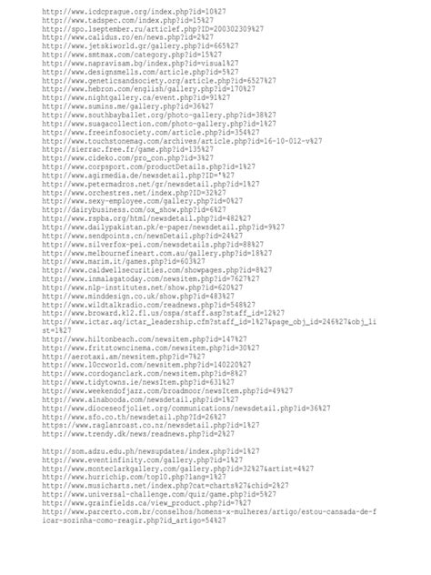 150 Sql Vulnerable Websites 2017 List