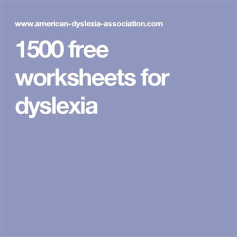 1500 Free Worksheets American Dyslexia Association Dyslexia Worksheets 2nd Grade - Dyslexia Worksheets 2nd Grade