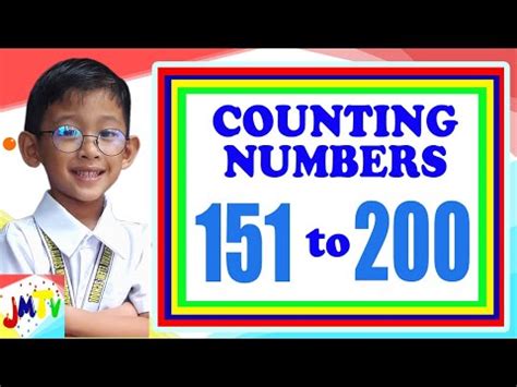 151 To 200 Counting Numbers Jmtvchannel Youtube Counting 151 To 200 - Counting 151 To 200