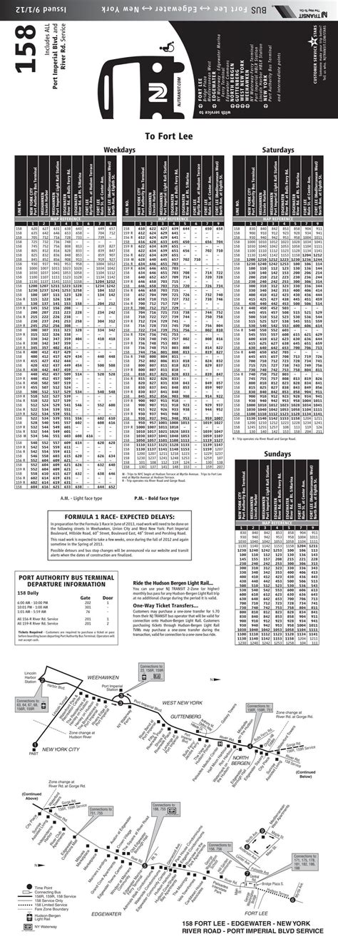 158 Bus Schedule