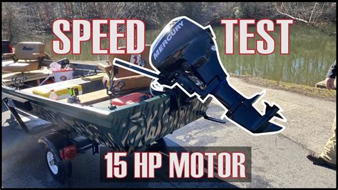 15HP Outboard Speed Test (14ft Jon Boat) - YouTube