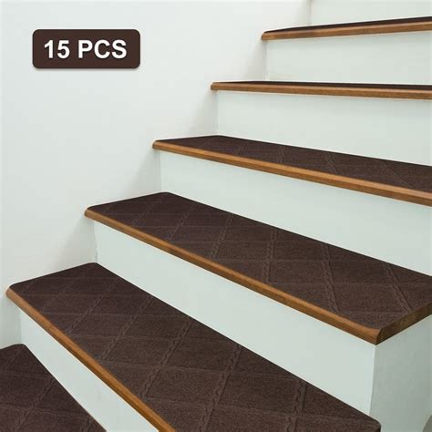 15pcs Stair Tread Carpet for Wooden Steps, 8in x 30in - 8x30in