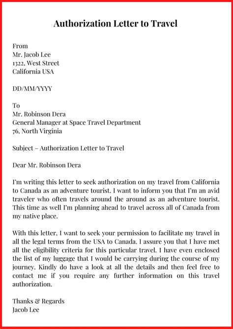 16+ Travel Authorization Letter Examples PDF Examples