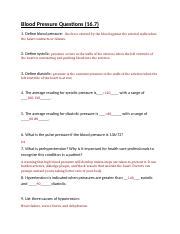 16 7 Measuring And Recording Blood Pressure Flashcards Blood Pressure Worksheet Answers - Blood Pressure Worksheet Answers