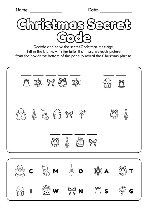 16 Best Images of Christmas Code Worksheet Christmas Code Worksheets