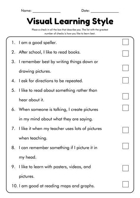 16 Best Images of Vark Styles Worksheet Learning Styles Visual