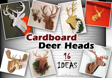 16 Cardboard Deer Head Ideas Guide Patterns