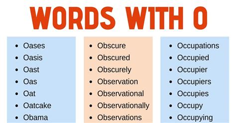 16 Expression Words Starting With O - Related Words