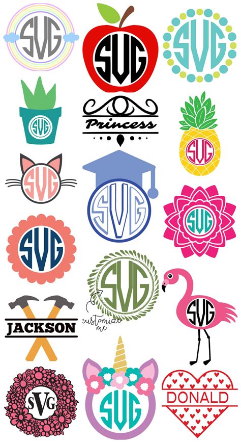 16 Free Monogram SVG Files for Cricut & Silhouette - muktibox.com