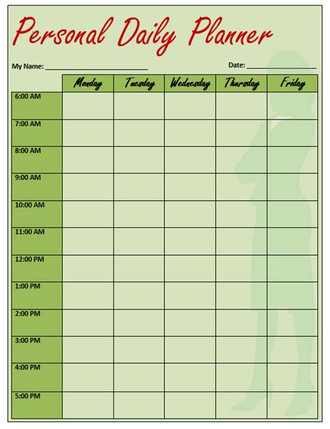 16 Free Daily Task Planner Templates in MS Word Format