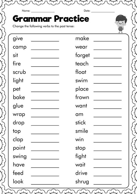 16 Past Tense Verbs Worksheets 2nd Grade Worksheeto First Grade Verb Tenses - First Grade Verb Tenses