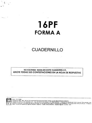 16 pf forma a cuadernillo pdf