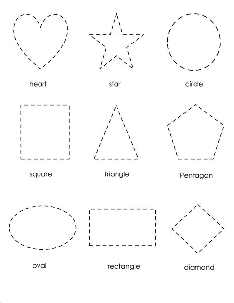 16 Printable Shape Tracing Worksheets Mrs Merry Oval Shapes To Print - Oval Shapes To Print