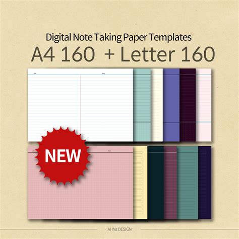 160160GoodNotes Notability NoteTaking Paper Templates Etsy Paper