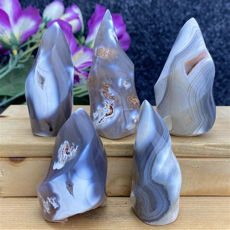 160g RARE Natural Orca agate torch flame Crystal Freeform …