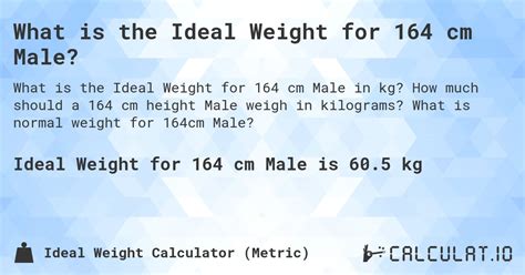 164 Cm Normal Weight