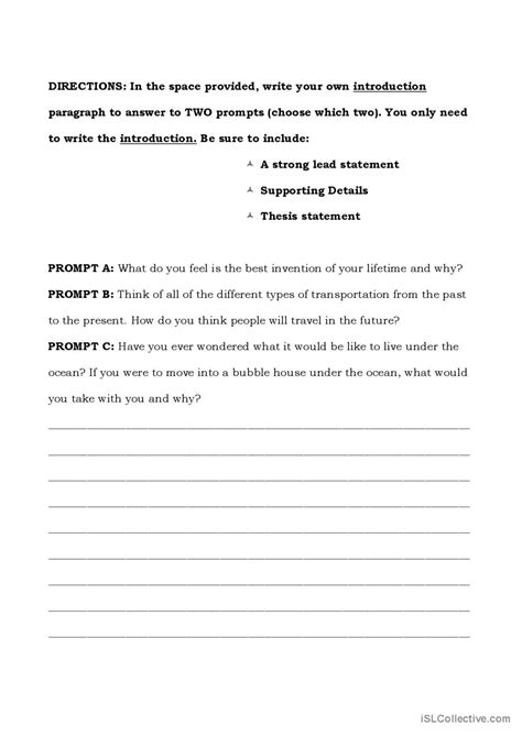 164 Paragraphs English Esl Worksheets Pdf Amp Doc Paragraph Practice Worksheet - Paragraph Practice Worksheet