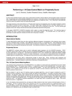 165-29: Performing a 1:N Case-Control Match on Propensity …