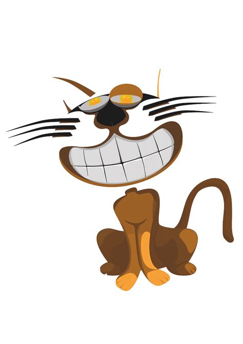 1651 smiling cat clip art free Public domain vectors