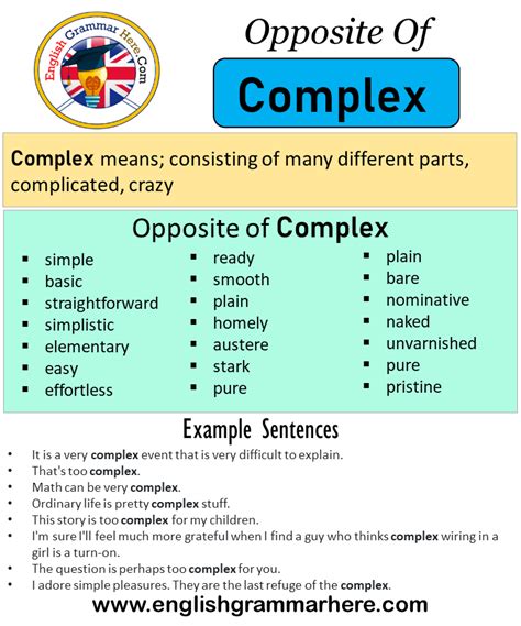 167 Synonyms and Antonyms for Complex