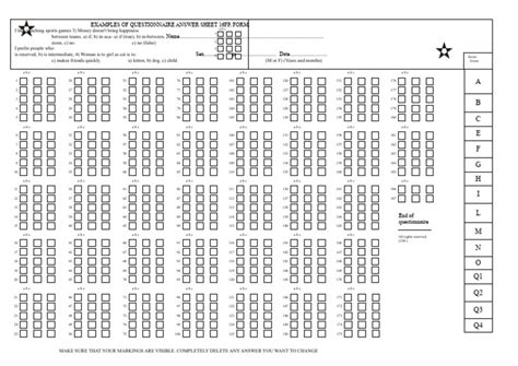 16pf Answer Sheet