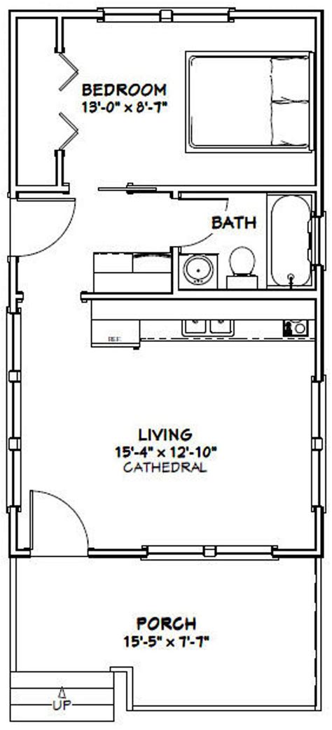 16x28 cabin floor plan. Specifications: Built-Up Area: 172 sq. ft. / 16 m². Total Floor Area:155 sq. ft. / 14,4 m². Porch: 60 ft² / 5,6 m². L X W: 12′-4″ x 13′-11″ / 3,8 m x 4,2 m. DIY Building cost: $3,830. The campground Luna cabin offers a compact floor plan with a minimalistic and versatile design. The main room is pretty straightforward. 