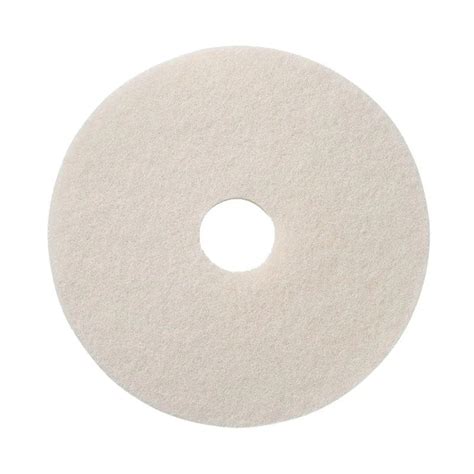 17" White Commercial Floor Buffing Pads - Case of 5